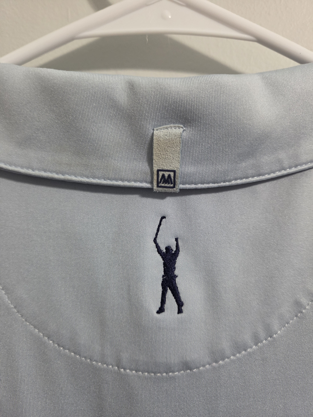 Mizzen+Main Pale Blue Men's Performance Polo Size L - Picture 3 of 5